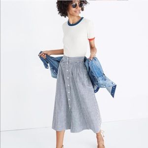 SOLD Madewell button front skirt